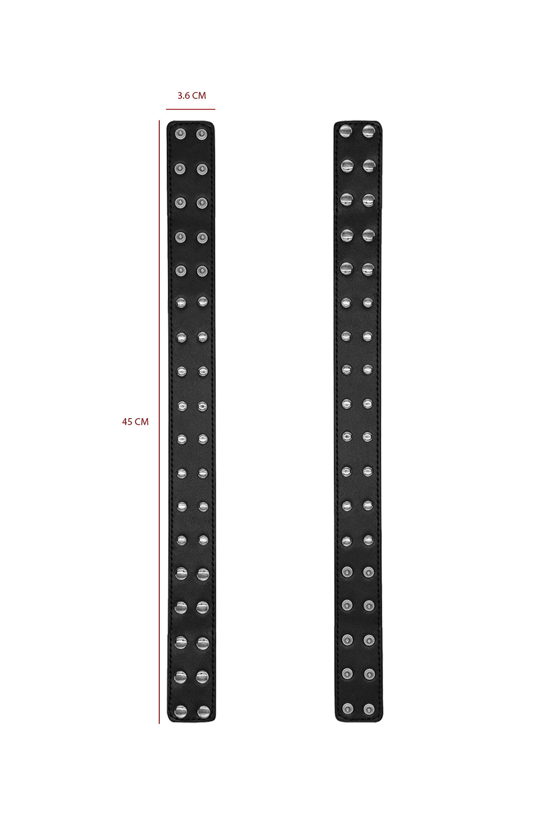 Vegan Leather Studded Arm Bands - Black
